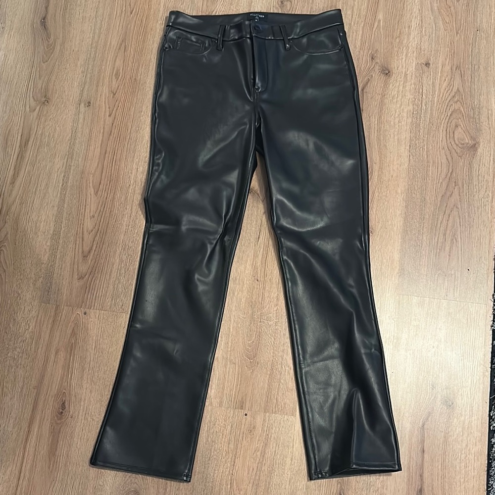 NYDJ Black Faux Leather Pants NWOT​